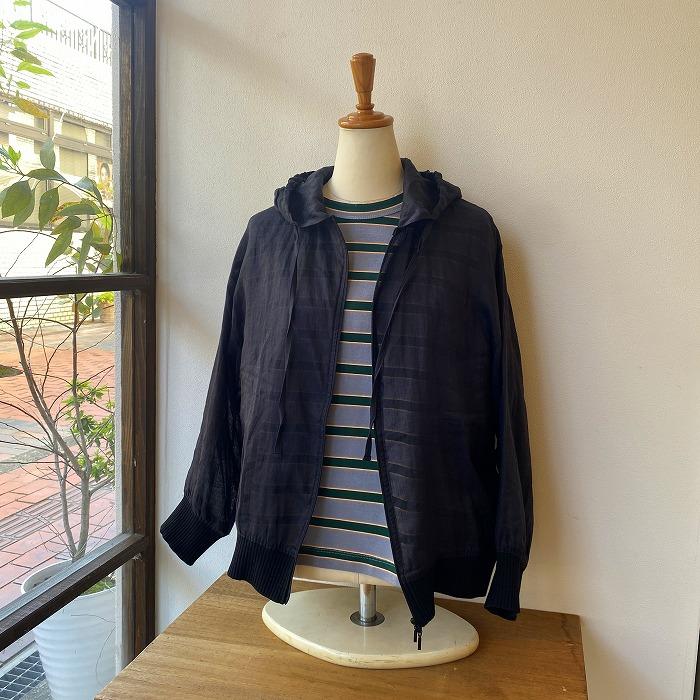 【未使用品/リネン100%】OUTIL MANTEAU BIDOS パーカー 3 OUTIL MANTEAU BIDOS / NAVY : 『Bumpkins putting on airs』