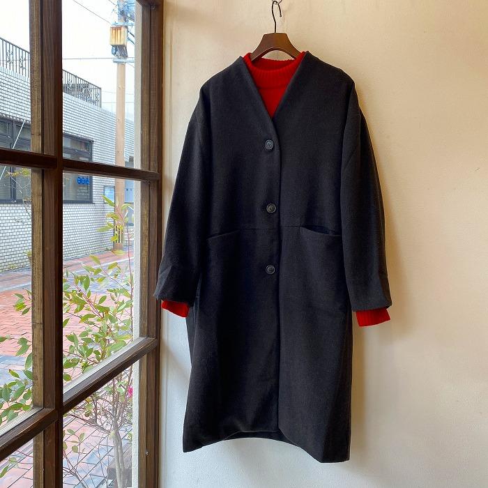 SO エスオー コクーン so エスオー　コート ウール混 ウエスト切り替え SO(ファッション) コート SO エスオー ウール混ウエスト切替
