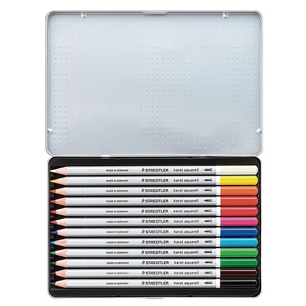 ステッドラー（STAEDTLER） カラト アクェレル 水彩色鉛筆 12色セット
