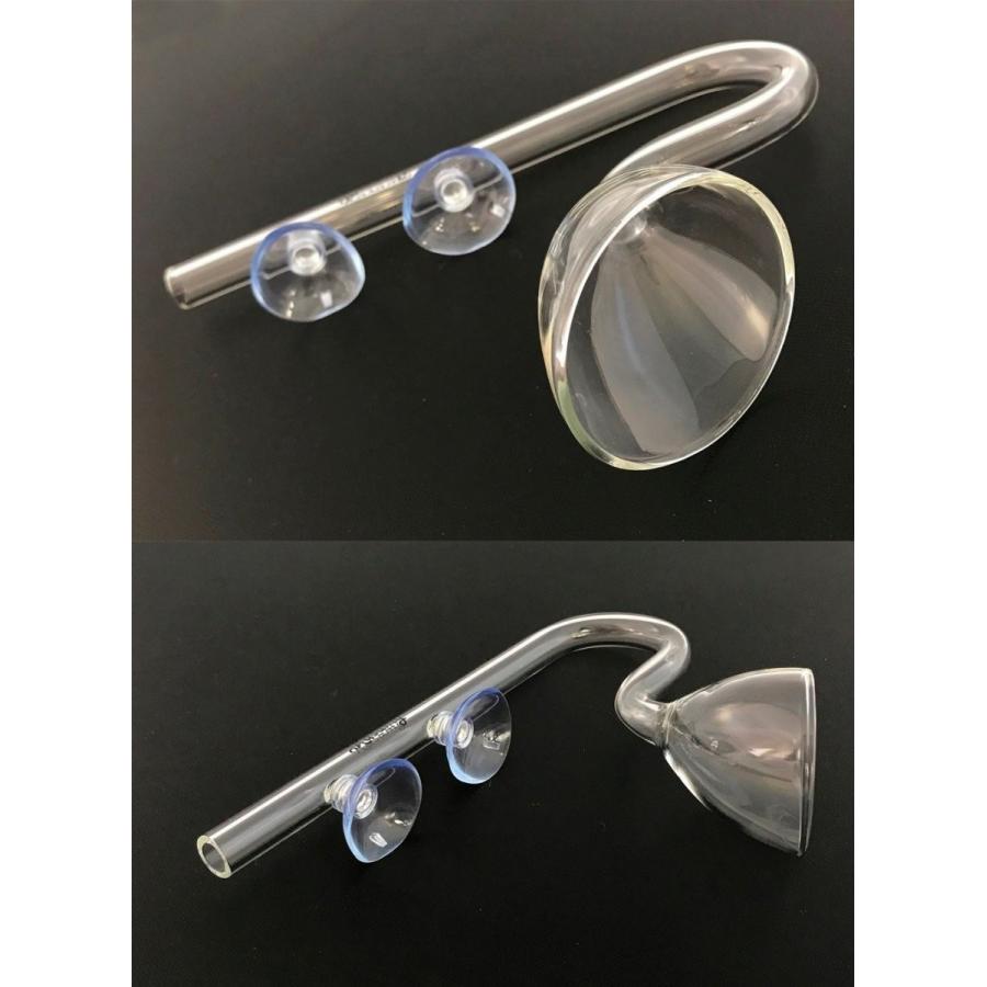 水槽用 クリア ガラスパイプ 熱帯魚 アクアリウム 水草 12/16 ホース用 ( リリィ型 出水 吸水 セット ) |  | 01