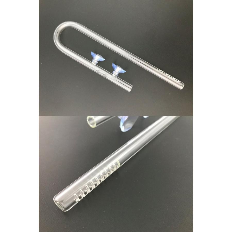 水槽用 クリア ガラスパイプ 熱帯魚 アクアリウム 水草 12/16 ホース用 ( リリィ型 出水 吸水 セット ) |  | 02