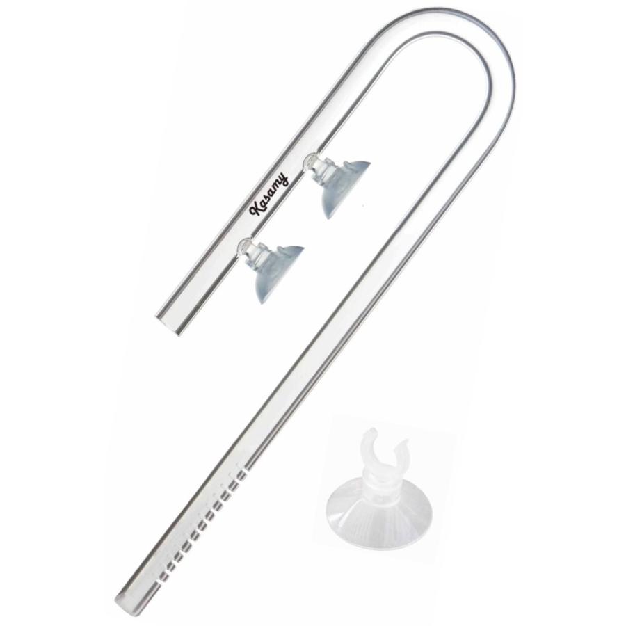 水槽用 吸水 クリア ガラスパイプ 熱帯魚 アクアリウム 水草 12 / 16 ホース用 クリップ式 吸盤 セット | 