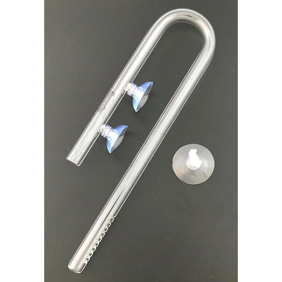 水槽用 吸水 クリア ガラスパイプ 熱帯魚 アクアリウム 水草 12 / 16 ホース用 クリップ式 吸盤 セット |  | 01