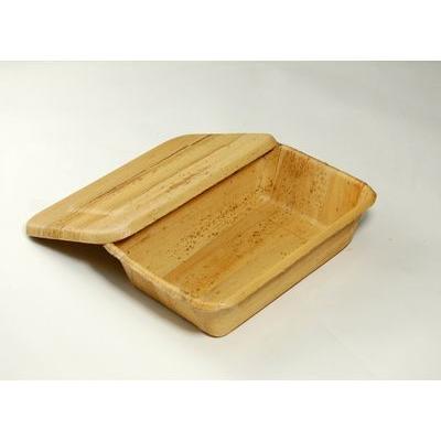 竹皮プレス容器 TPF-6 【50個パック】(サイズ 本体 200x130x50mm/ふた 200×140×5mm) アウトレット |bamlee|02