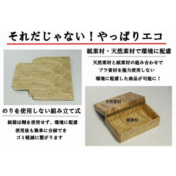 持ち帰り 使い捨て エンボス 紙容器 竹皮紙エコボックス TEK-6H 紙ふた 50個パック_7