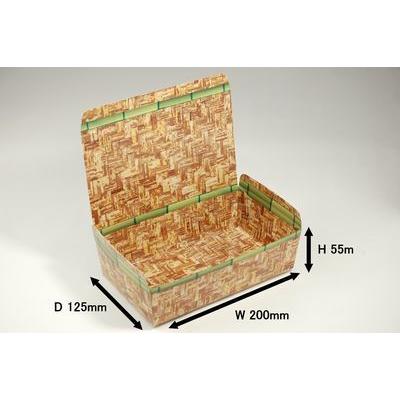 竹皮柄 紙容器 業務用 竹皮紙容器  PTAY-197HU 一体型 | ブランド登録なし | 01