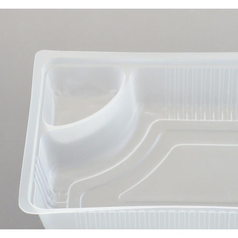 持ち帰り お弁当 トレー 使い捨て ６H用 プラスチック　中仕切 北原279 163x113x37mm 丼 サンドイッチ 団子 おにぎり テイクアウト 業務用 | ブランド登録なし | 02