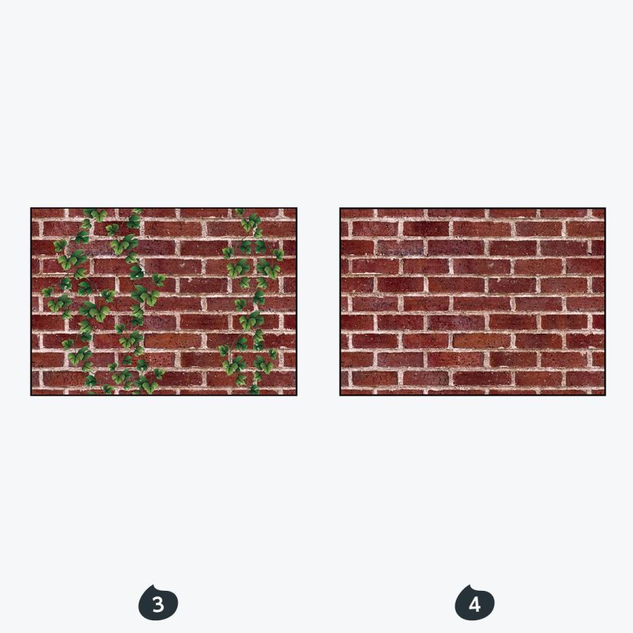 ツタ・レンガ柄 吸着ターポリンシール A3サイズ |  | 02