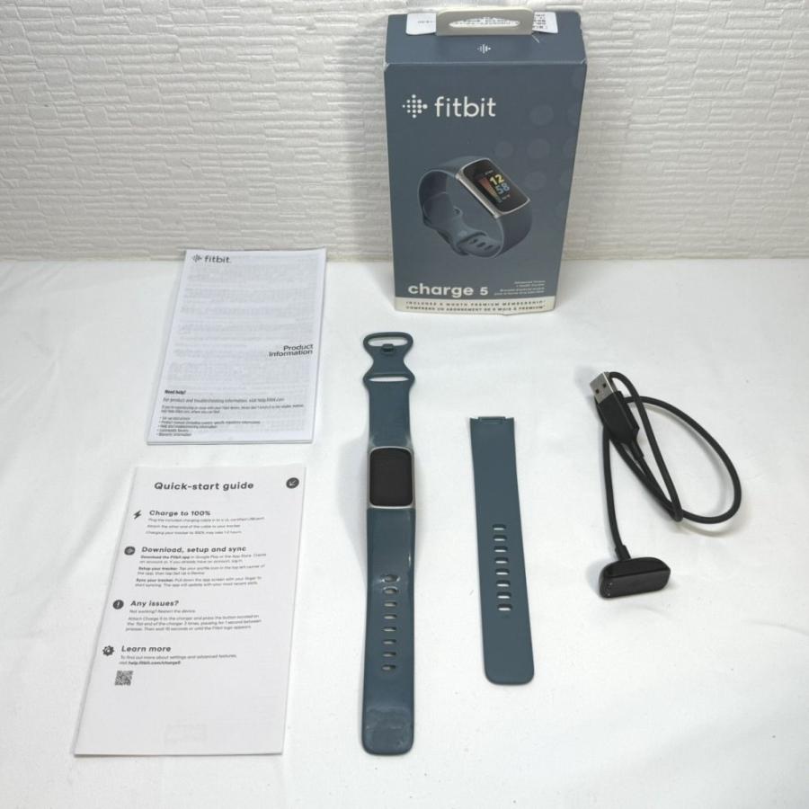 Fitbit Charge 5 スチールブルー-プラチナ 日本正規品 Suica対応 GPS