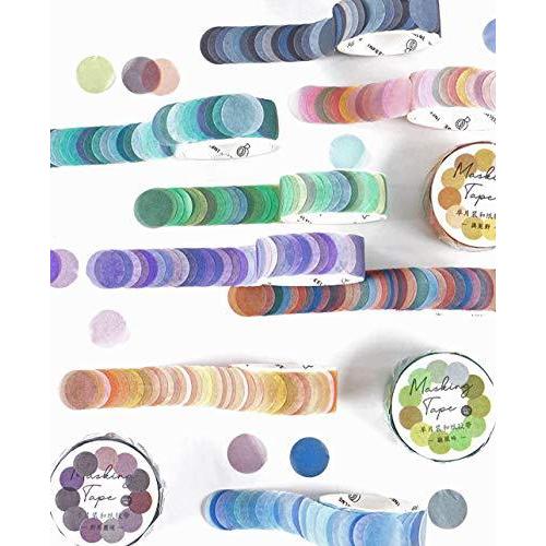 Pbm 8巻セット 1枚ずつ剥がせるかわいいロールシールセット 丸い 和紙テープ 円形 丸形 マスキングテープ素材 Hzh Banana Store 通販 Yahoo ショッピング