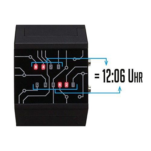 Getdigital バイナリ腕時計 プロフェッショナル向け Ledライト付き バイナリコードとして時刻を示すブラックデ Zdg Banana Store 通販 Yahoo ショッピング