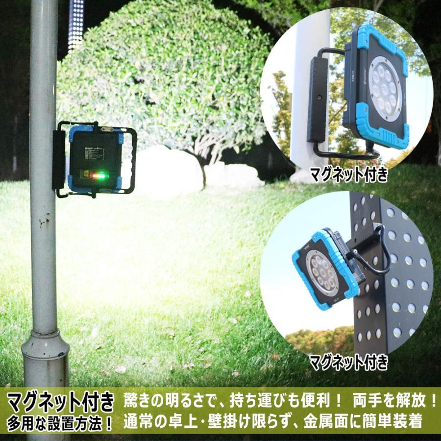 GOODGOODS led投光器 充電式 作業灯 45W IP65 防水 スマホ充電 昼白色 超高輝 携帯型 屋外照明 ワークライト 災害グッズ 停電｜bananamint｜05