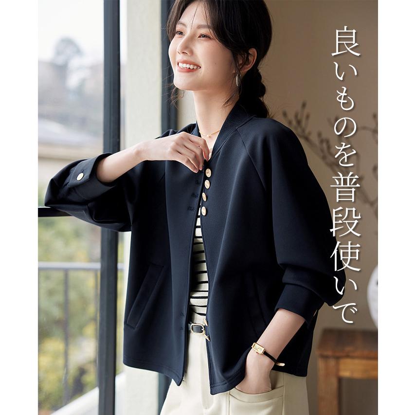 【新品】V12 レディース　ブルゾン　ネイビー　Mサイズ 楽天市場】アウター レディース ノーカラー ブルゾン 上着 フードなし