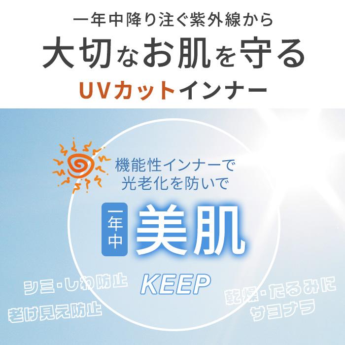 冷感 長袖 インナー ドライ 丸首 ラウンドネック レディース 汗対策 脇 