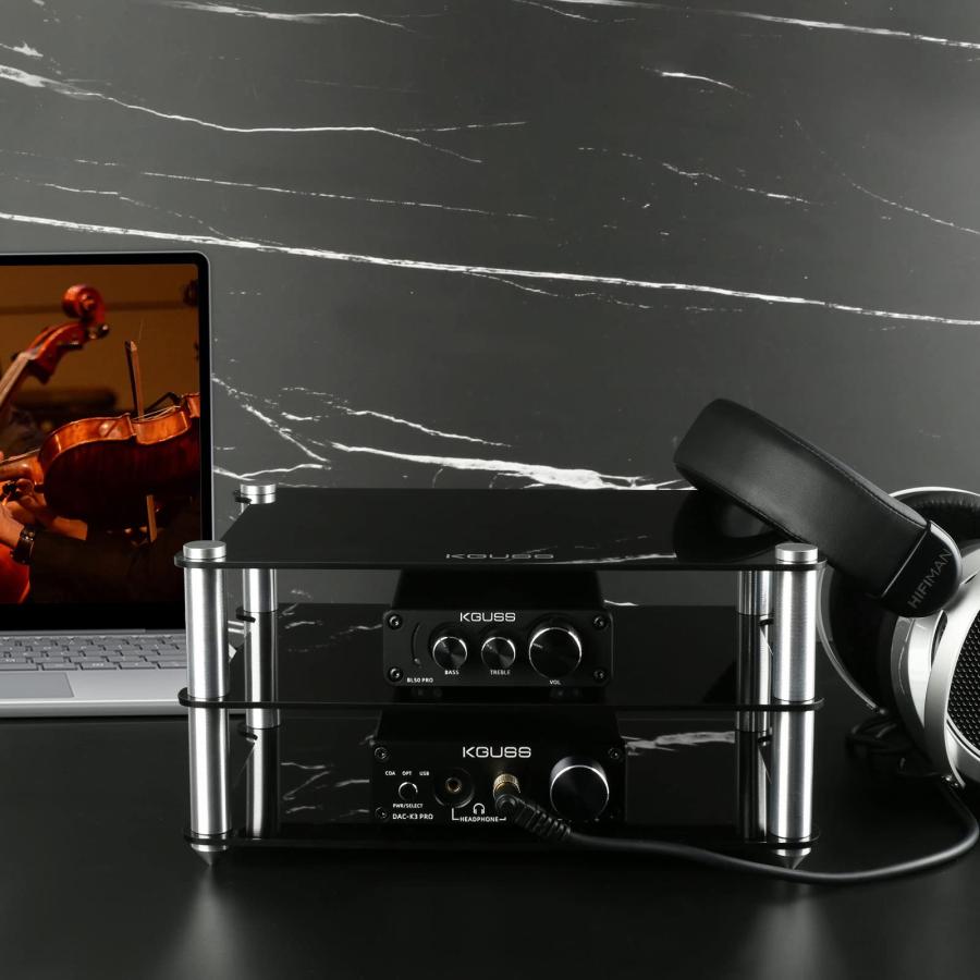 KGUSS オーディオラック 三段 USB DAC/パワーアンプ ラック オーディオ アルミニウム合金製 長24cm x 16cm x 12.5cm |  | 06