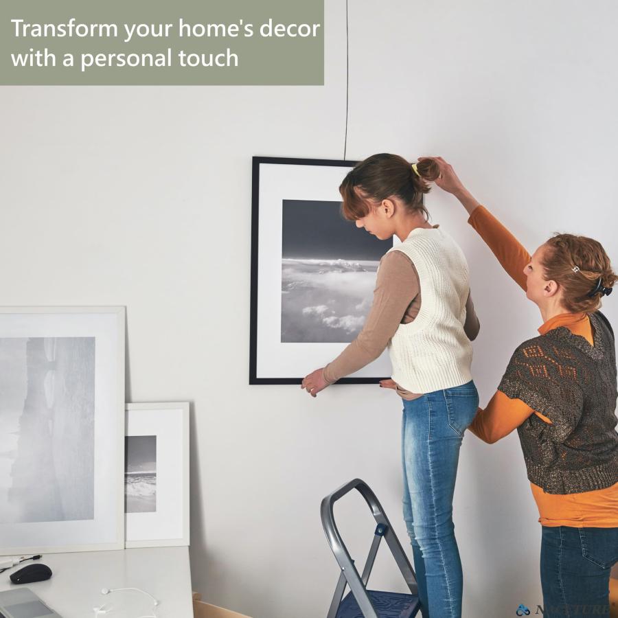 ピクチャーレール 壁掛けシステム（方形タイプ）? アート展示用レールセット（60cm×4本・2Mワイヤー付きフック×4本・取り付け金具・軌道側キャップ |  | 05