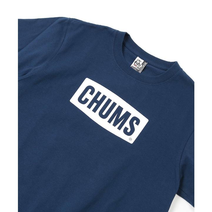 CHUMS チャムス ロゴTシャツ ネイビー/ホワイト Mサイズ CH01-1833 メンズ アウトドア ジュニア キッズ ユニセックス ロゴ 定番 シンプル｜bandblife｜02