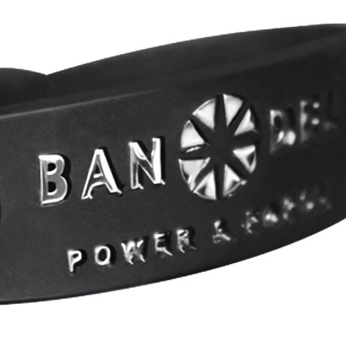 バンデル BANDEL ブレスレット メタリック ブラック×シルバー metallic bracelet BlackxSilver ブーステック メンズ レディース ペア スポーツ シリコン｜bandel-official｜02