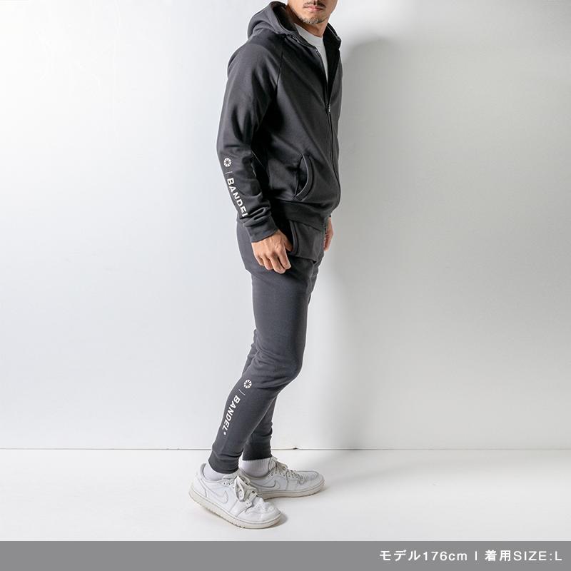 BANDEL バンデル Vertical Logo Spandex Zip Hoodie 長袖 BANDEL バンデル Vertical Logo Spandex Zip Hoodie 長袖