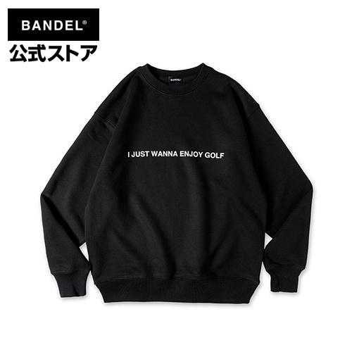 バンデル BANDEL ゴルフ ロング Tシャツ LETTERING CREW NECK Black×White クルーネック 長袖 ロンT メンズ ファッション レディース｜bandel-official