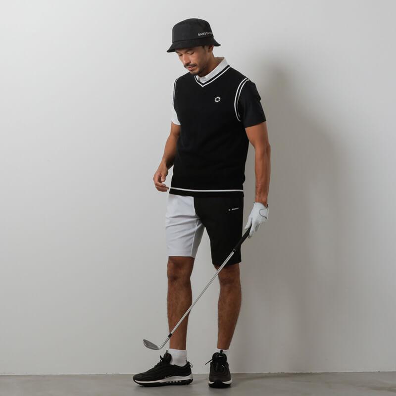 BANDEL バンデル ゴルフウェア BASIC V-NECK KNIT VEST メンズ BANDEL バンデル ゴルフウェア BASIC V-NECK KNIT VEST メンズ
