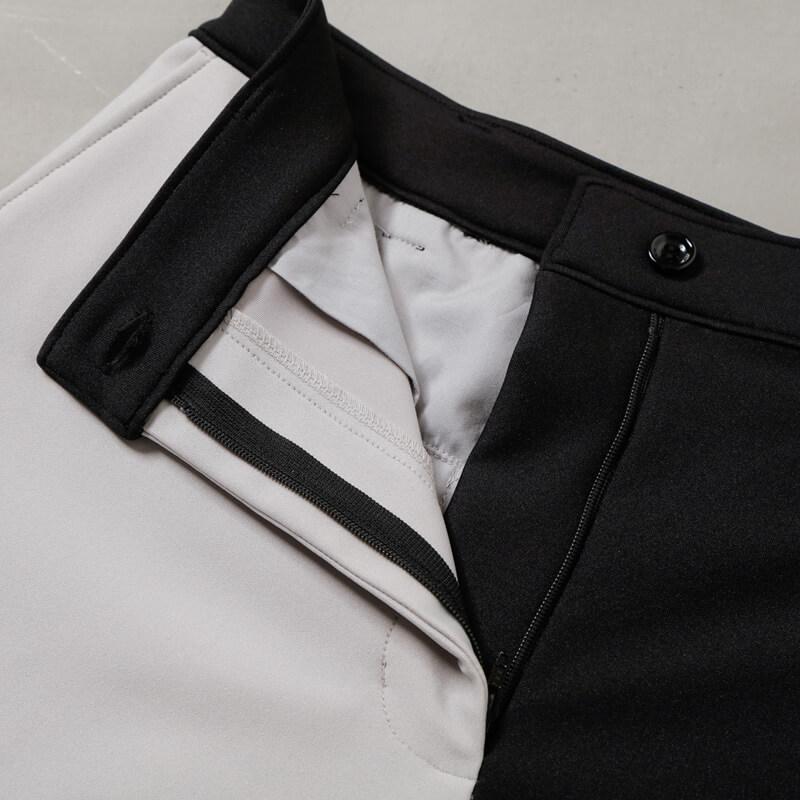バンデル BANDEL ゴルフウェアレディース ショートパンツ WOMENS BASIC COMBINATION SHORTS 女性 ゴルフ ファッション WHITE×LEFT BLACKRIGHT