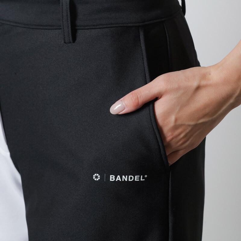 バンデル BANDEL ゴルフウェアレディース ショートパンツ WOMENS BASIC COMBINATION SHORTS 女性 ゴルフ ファッション WHITE×LEFT BLACKRIGHT