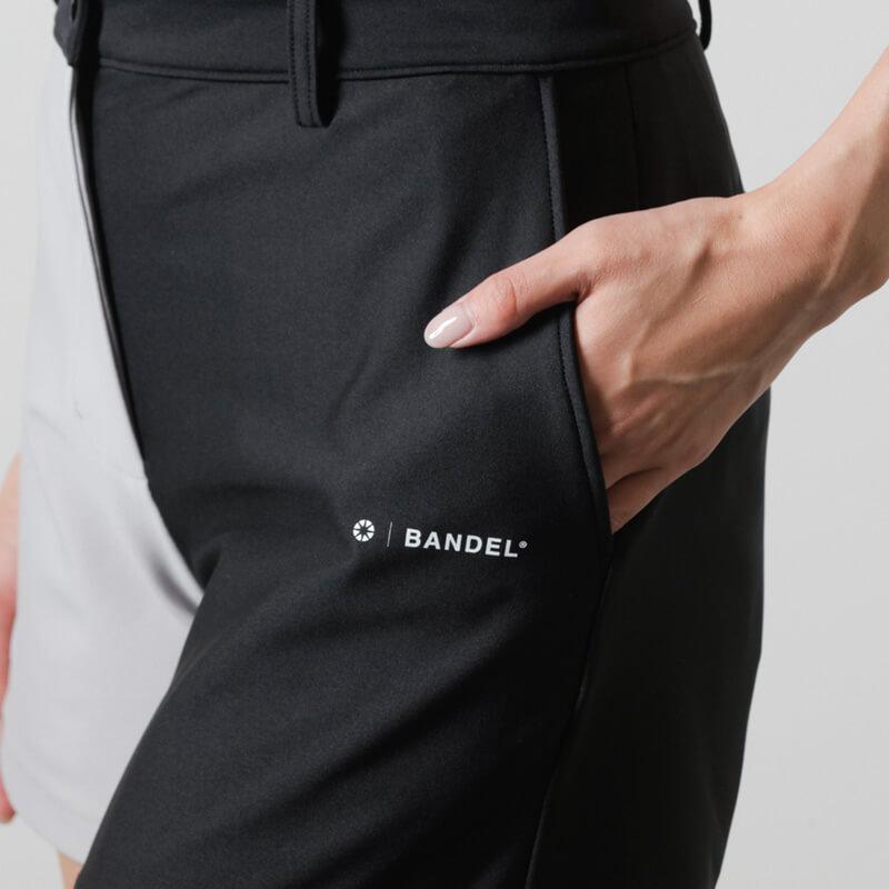 バンデル BANDEL ゴルフウェアレディース ショートパンツ WOMENS BASIC COMBINATION SHORTS 女性 ゴルフ ファッション WHITE×LEFT BLACKRIGHT