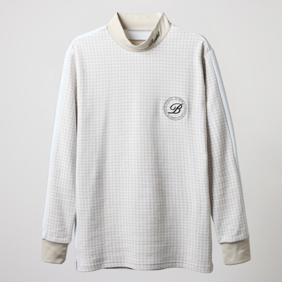 BANDEL（バンデル） HOUNDSTOOTH BICOLOR L/S MOC SHIRTS モックネック