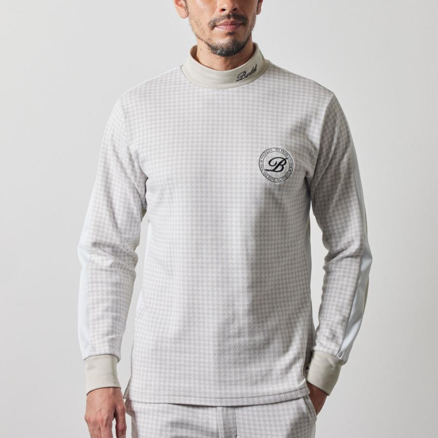 BANDEL（バンデル） HOUNDSTOOTH BICOLOR L/S MOC SHIRTS モックネック