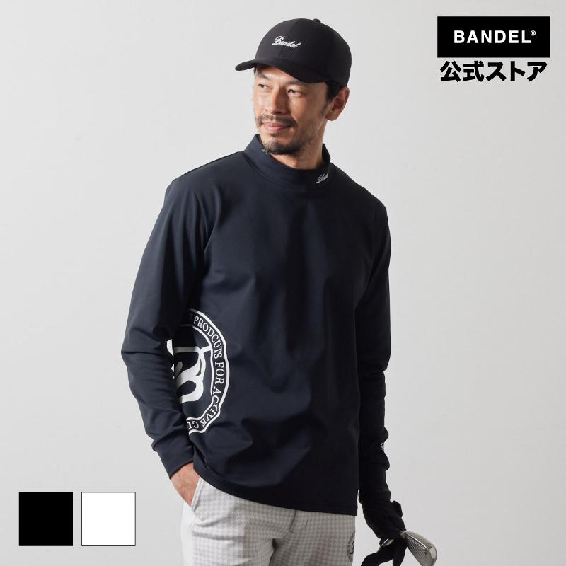 BANDELゴルフシャツ モックネックMサイズ BANDEL（バンデル） SIDE LOGO L/S MOCK NECK SHIRTS モックネック