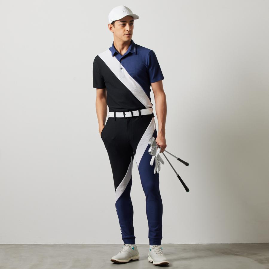 【5月上旬発売予約】バンデル STRIPES SWITCH LONG PANTS BANDEL　 ゴルフウェア ロングパンツ セットアップ ストレッチ  ブラック メンズ バンデルゴルフ