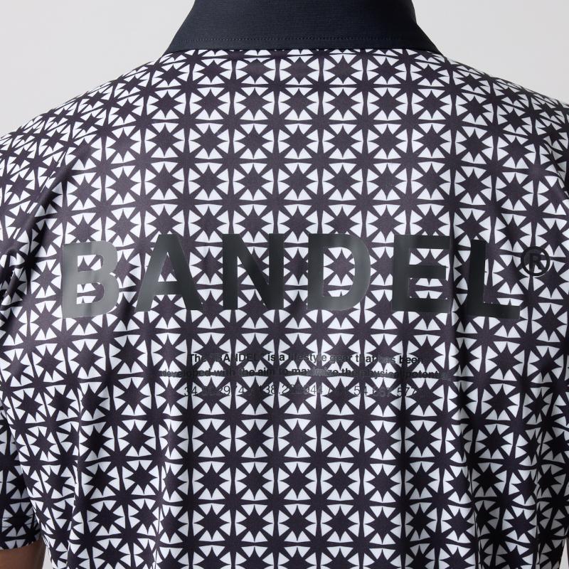 メンズウェア BANDEL BICOLOR CREST ALLOVER SHIRTS BANDEL（バンデル） ゴルフ ウェア BICOLOR CREST ALLOVER 半袖 POLO