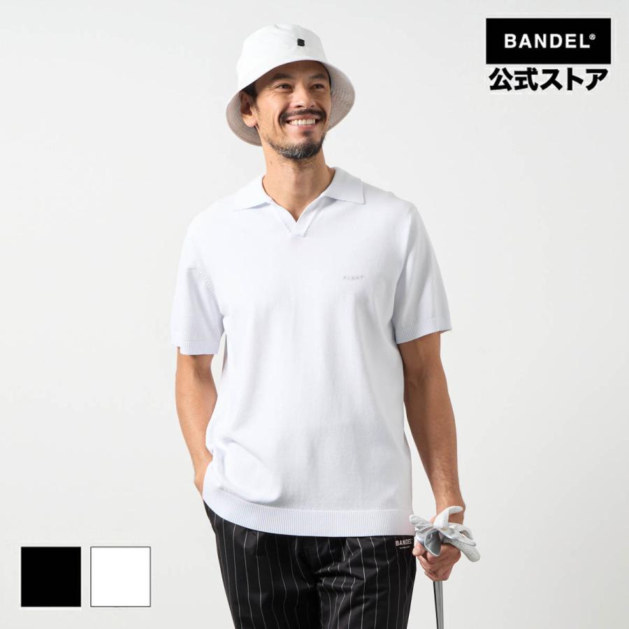 BANDELバンデル ゴルフポロシャツ サイズL BANDEL（バンデル） スキッパーニットポロシャツ ゴルフ メンズ