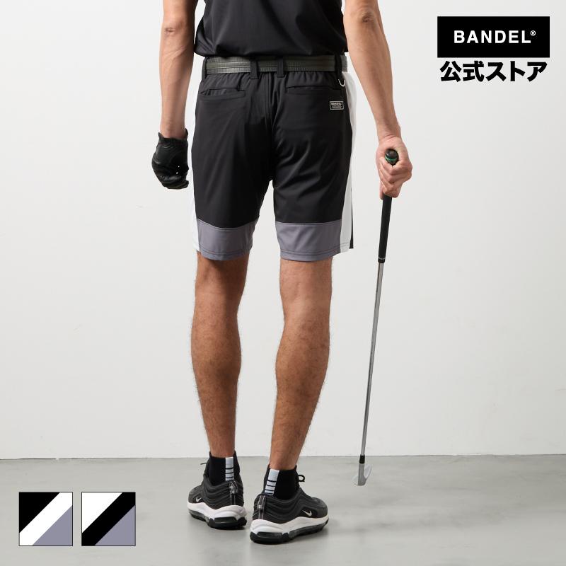 BANDEL GOLFSTRETCH HALF PANTS ブラックM BANDEL（バンデル） DRYWAFFLE STRECH HALF PANTS ゴルフウェア ハーフ