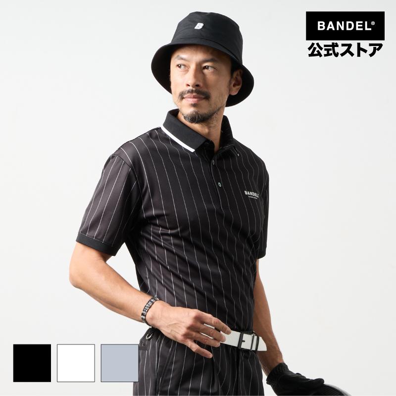 ストライプデザイン　ポロシャツ　ゴルフウェア BANDEL（バンデル） ピンストライプポロシャツ ゴルフ ストライプ