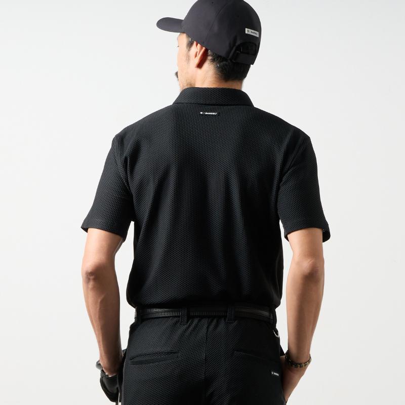 BANDEL ブラックポロシャツ XL BANDEL（バンデル） ドライワッフルスウィッチポロシャツ ゴルフ