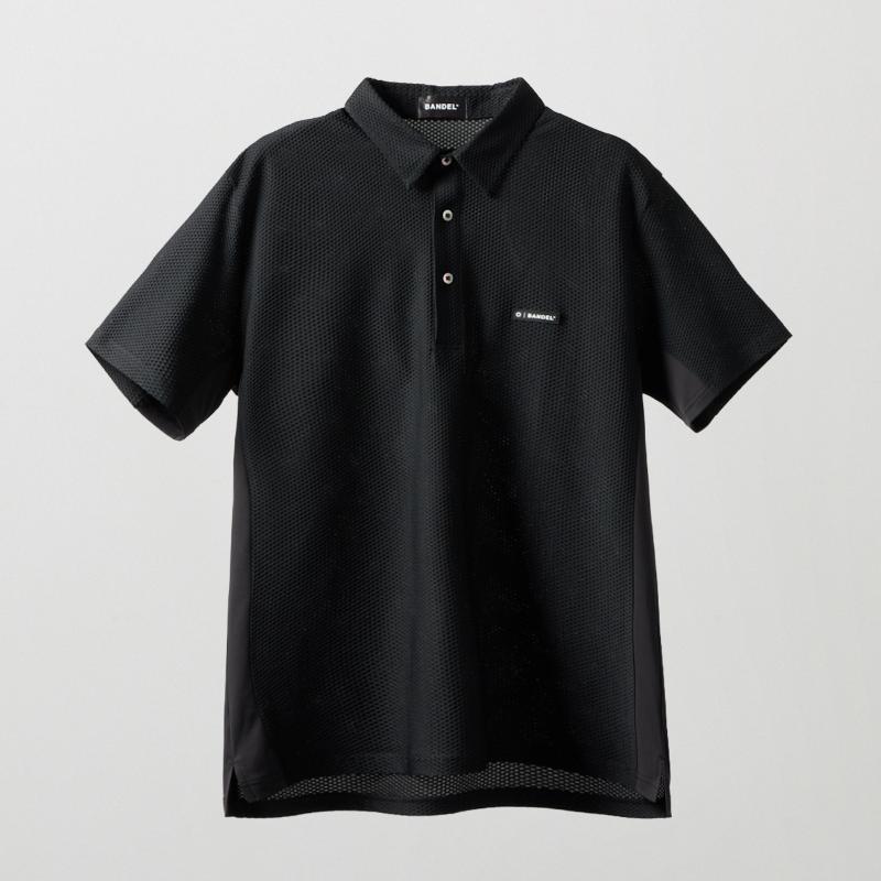 ⛳️BANDEL バンデル⛳️メンズ半袖ポロシャツ　ブラック　LL BANDEL（バンデル） ドライワッフルスウィッチポロシャツ ゴルフ