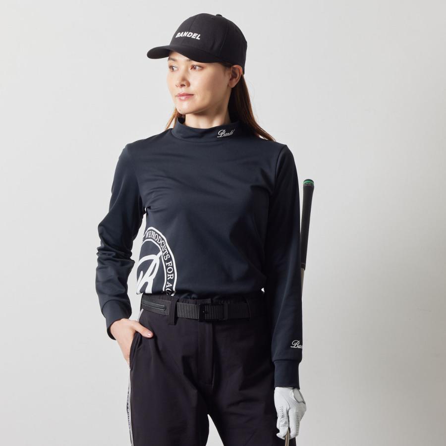 BANDEL レディース 長袖モックネックシャツ ブラック BANDEL バンデル WOMENS SIDE LOGO L/S MOCK NECK SHIRTS モック