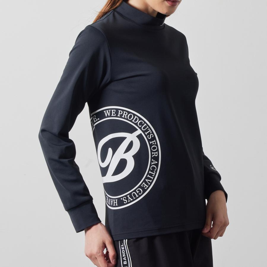 BANDEL バンデル WOMENS SIDE LOGO L/S MOCK NECK SHIRTS モック