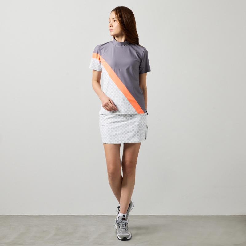 BANDEL（バンデル） WOMENS ALLOVER SWITCH S/S MOCK NECK SHIRTS