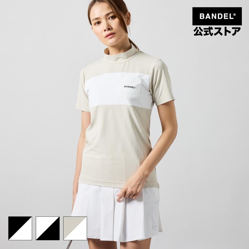 BANDEL（バンデル） WOMENS BICOLOR PATERN S/S MOCK NECK SHIRTS 