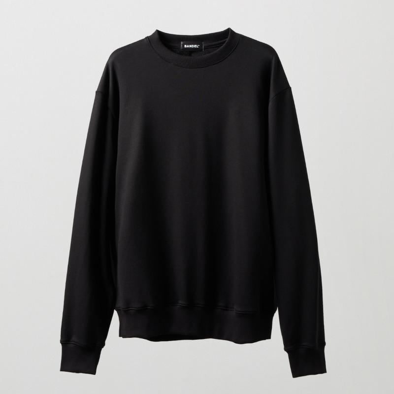 バンデルBANDEL golfゴルフLサイズ高級仕様ブラック黒ロングTシャツ長袖 BANDEL（バンデル） リラックスクルーネック パーカー 長袖 ゴルフ