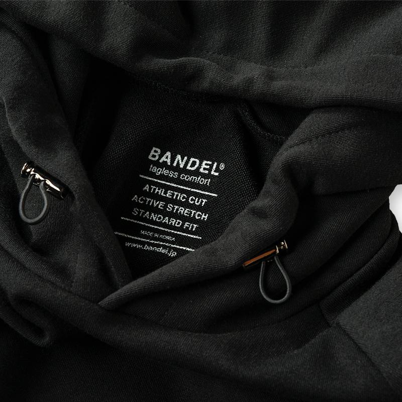 Hoodie Front Logo Black  BANDEL バンデル フード パーカー バックプリント メンズ レディース フード付きパーカー フード付き｜bandel-official｜05