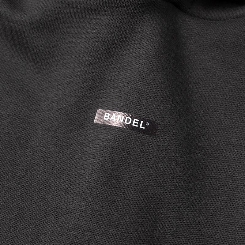 Vertical Print Hoodie/Black Charcoal Grey  BANDEL バンデル フード パーカー バックプリント メンズ レディース フード付きパーカー｜bandel-official｜11