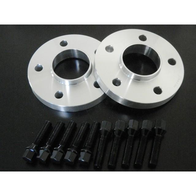 VOLVO ボルボ 63.4mmハブ車 V40 S40 2004年〜ブラックボルト10本＆スペーサー2枚セット