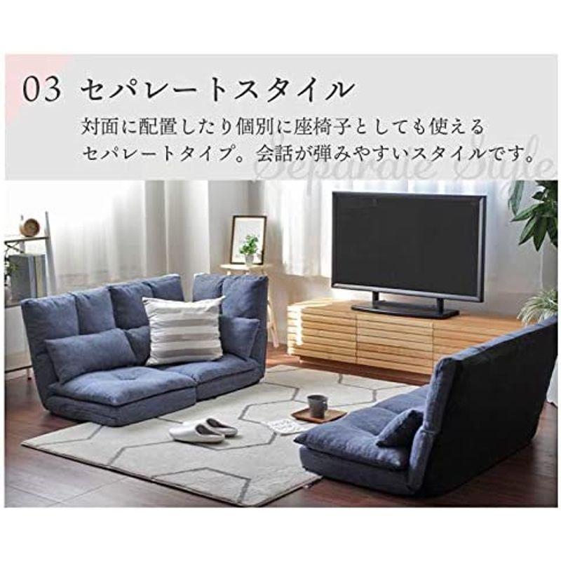 コーナー フロアソファー ローソファー コーナーセット 3人掛け マナベインテリア シュシュ ブルー Tramivisa Com Mx