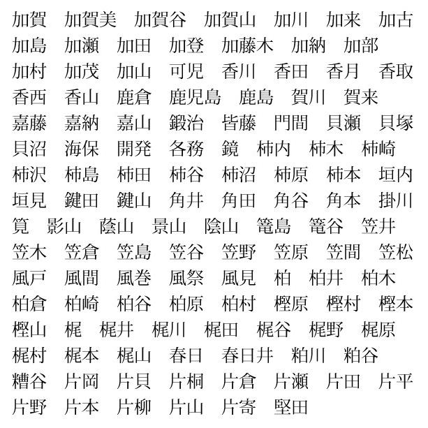 サンビー 黒檀 古印 認印 か 梶川 梶田 梶谷 梶野 梶原 梶村 梶本 梶山 春日 春日井 粕川 粕谷｜banduke｜03