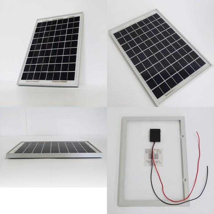 ソーラーパネル 10w 12v 小型 モバイルソーラーグッズ 太陽光蓄電 災害時や野外での充電｜bang-bang｜02