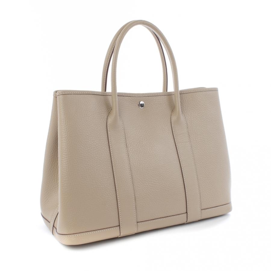 本革 トートバッグ Lサイズ グレージュ 白ステッチ : バンコクレザー